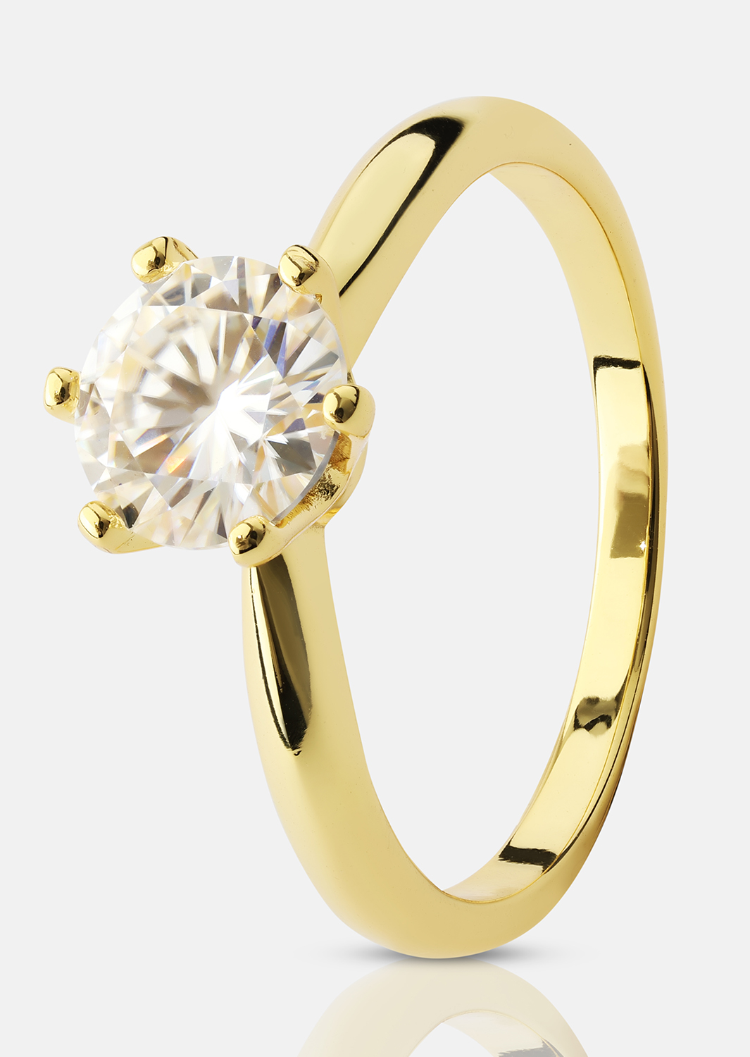 Ring Solitaire - 18K Verguld