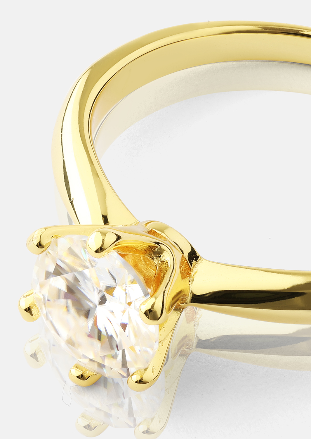 Ring Solitaire - 18K Verguld