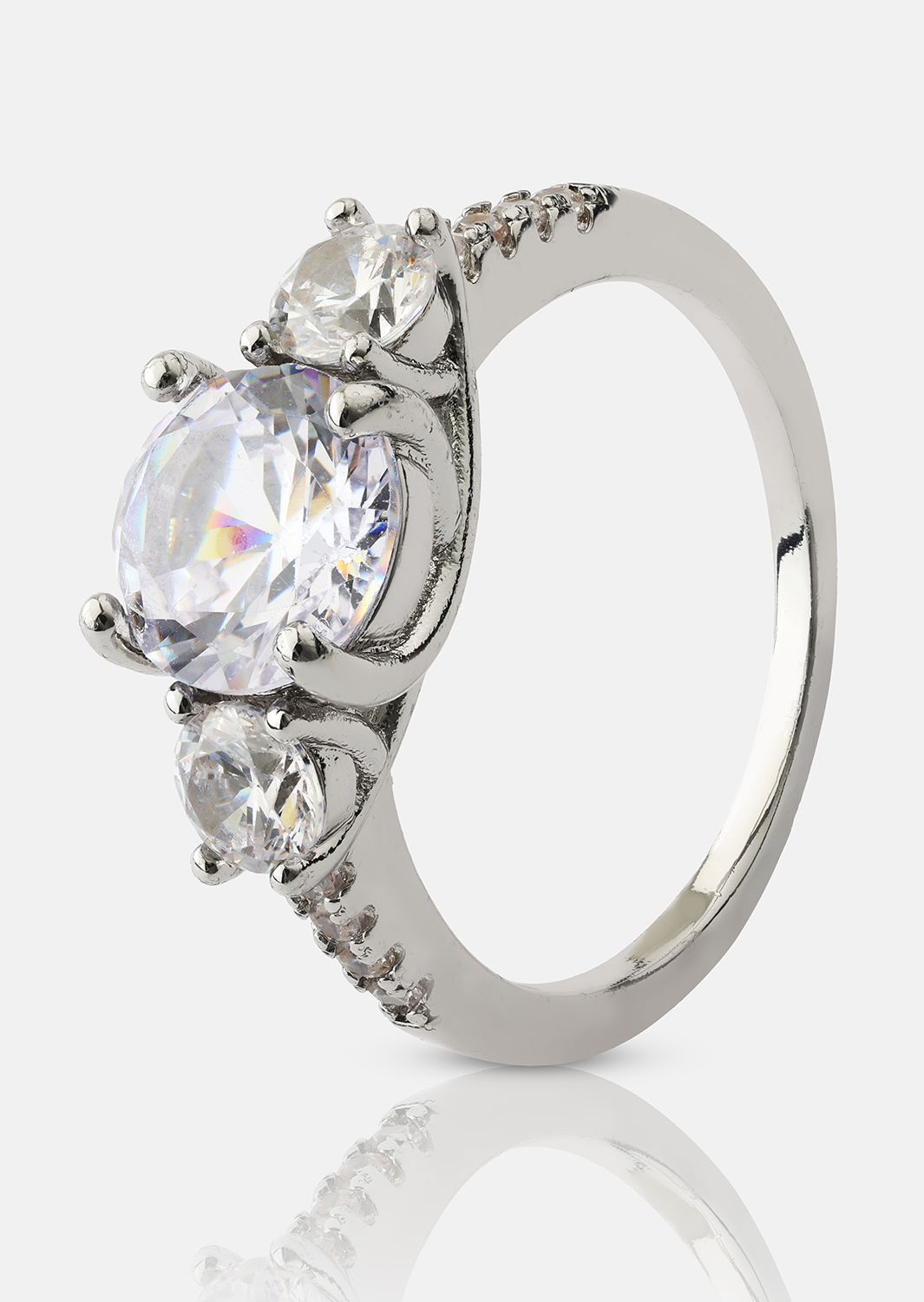 Ring Trinity - Verzilverd