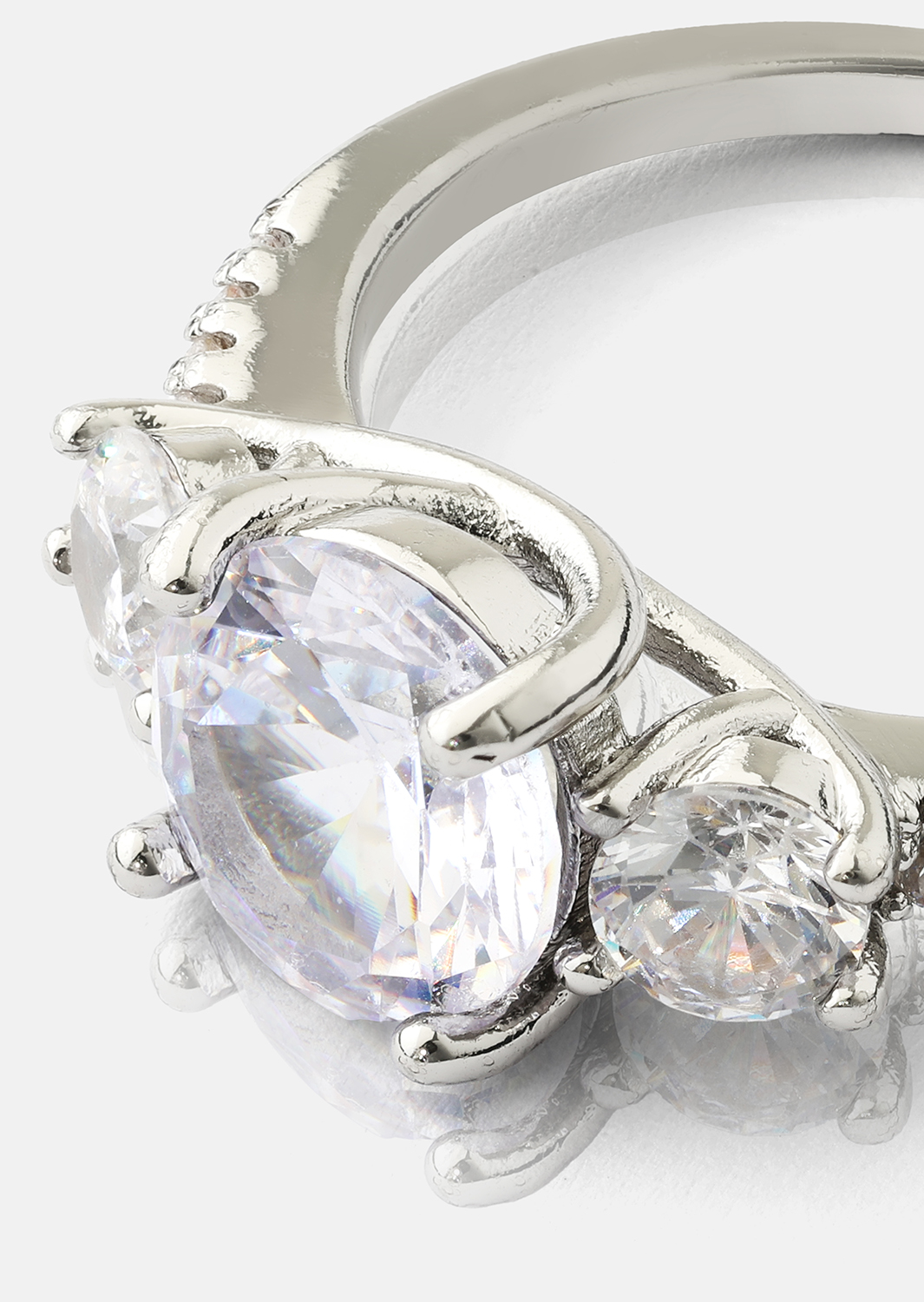 Ring Trinity - Verzilverd