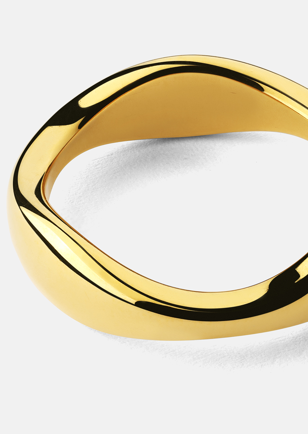 Ring Organic Curve - 18k Verguld