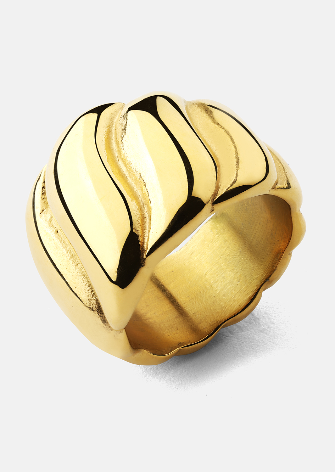 Ring Bold Wave - 18K Verguld