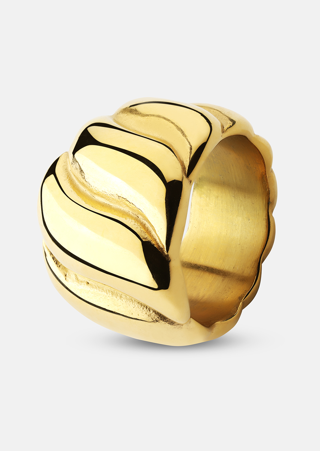 Ring Bold Wave - 18K Verguld