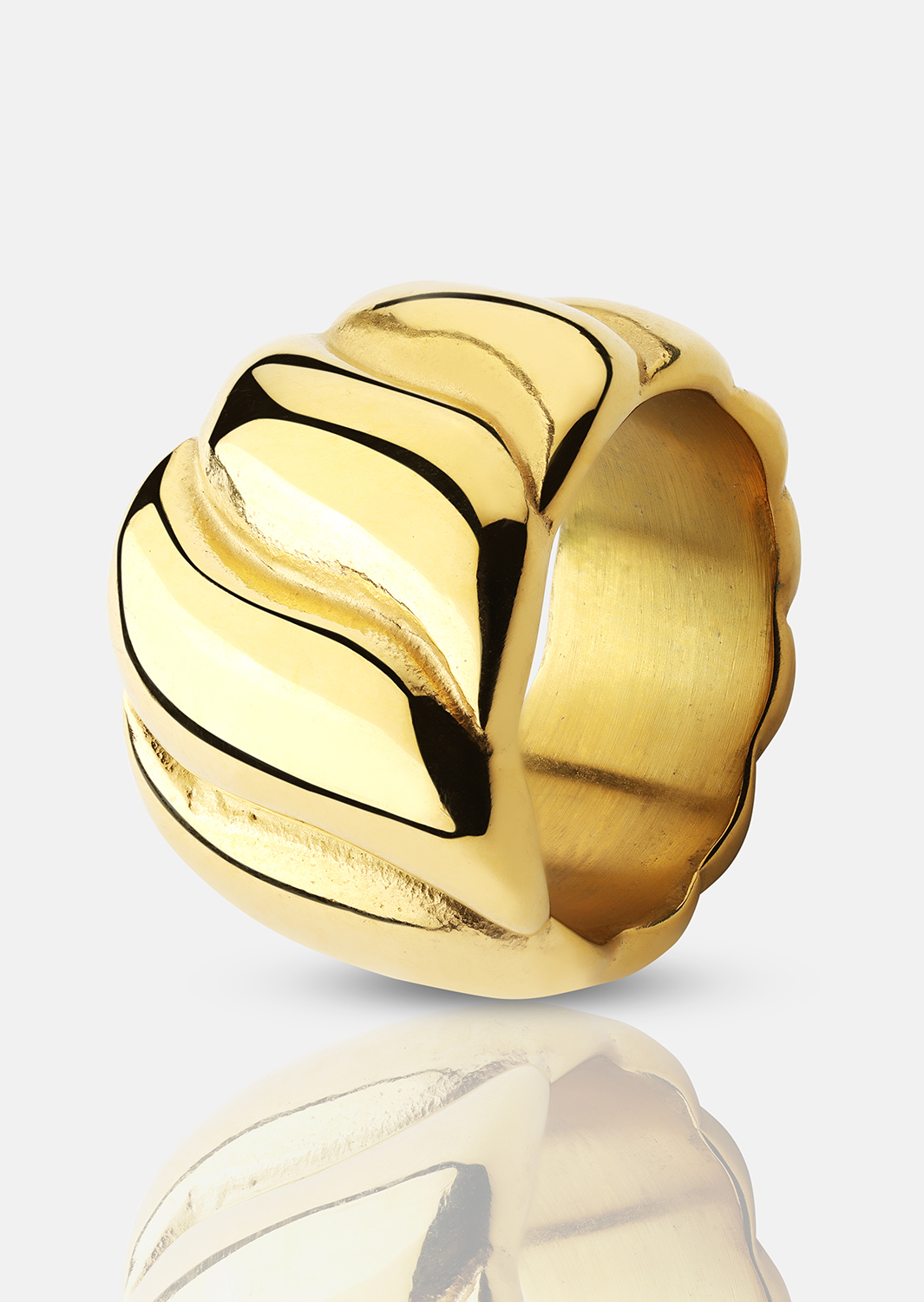 Ring Bold Wave - 18K Verguld