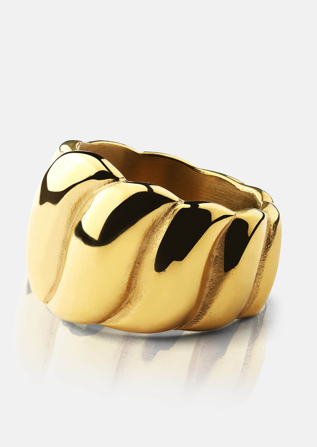 Ring Bold Wave - 18K Verguld