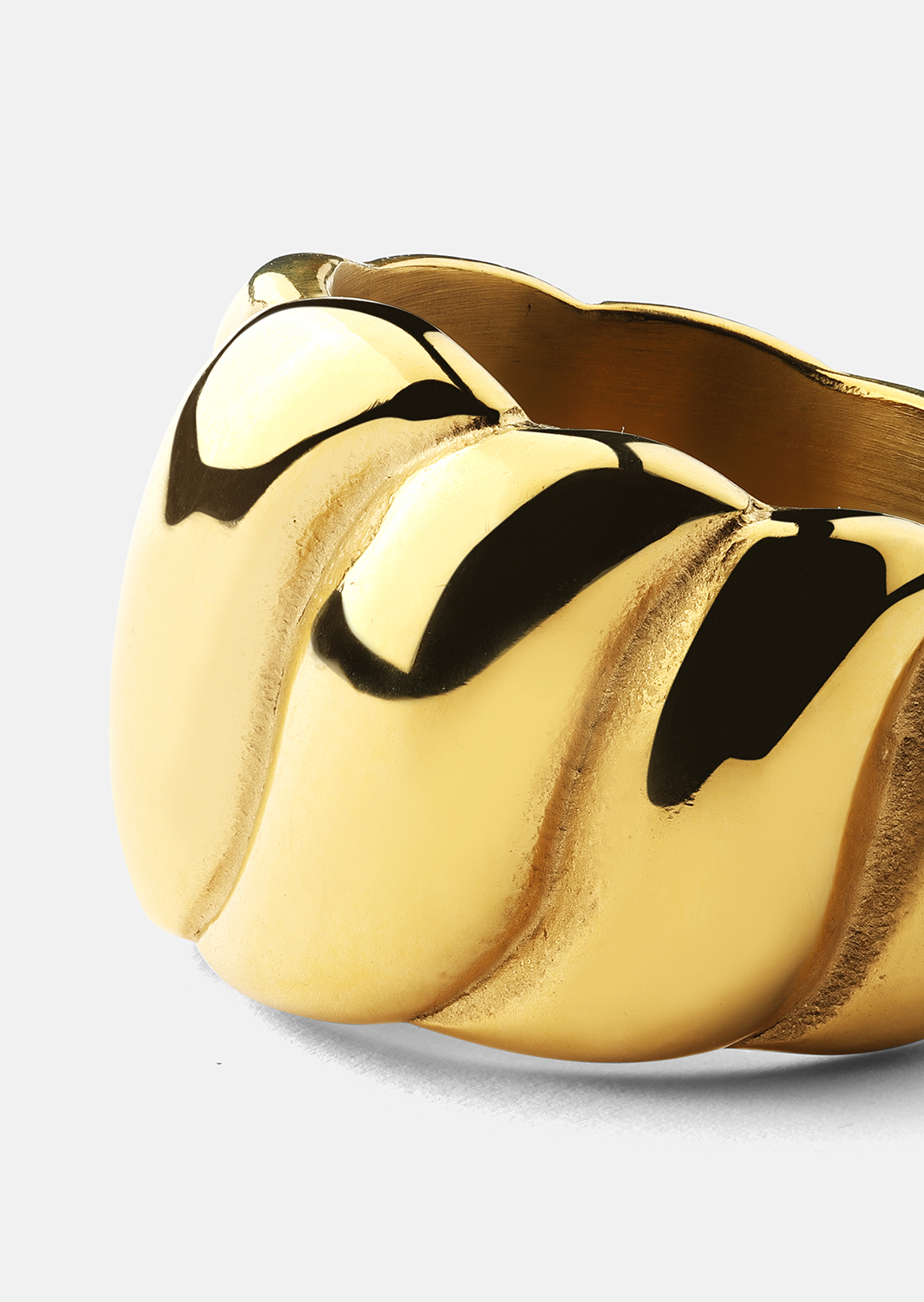 Ring Bold Wave - 18K Verguld