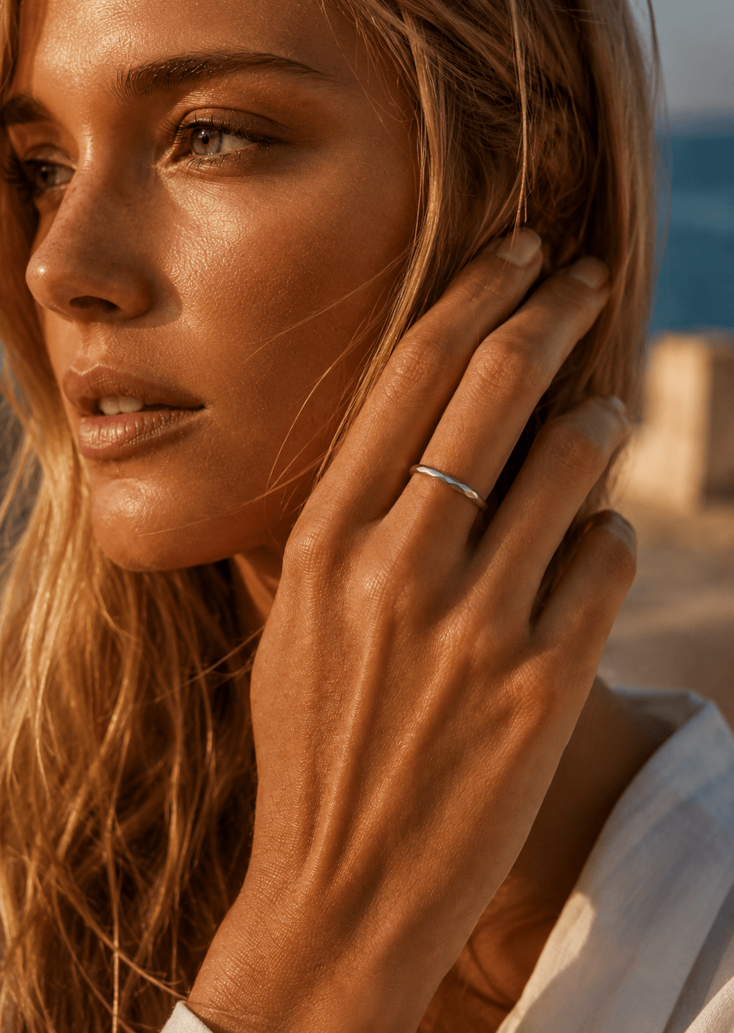 Ring Facet Gleam - Verzilverd